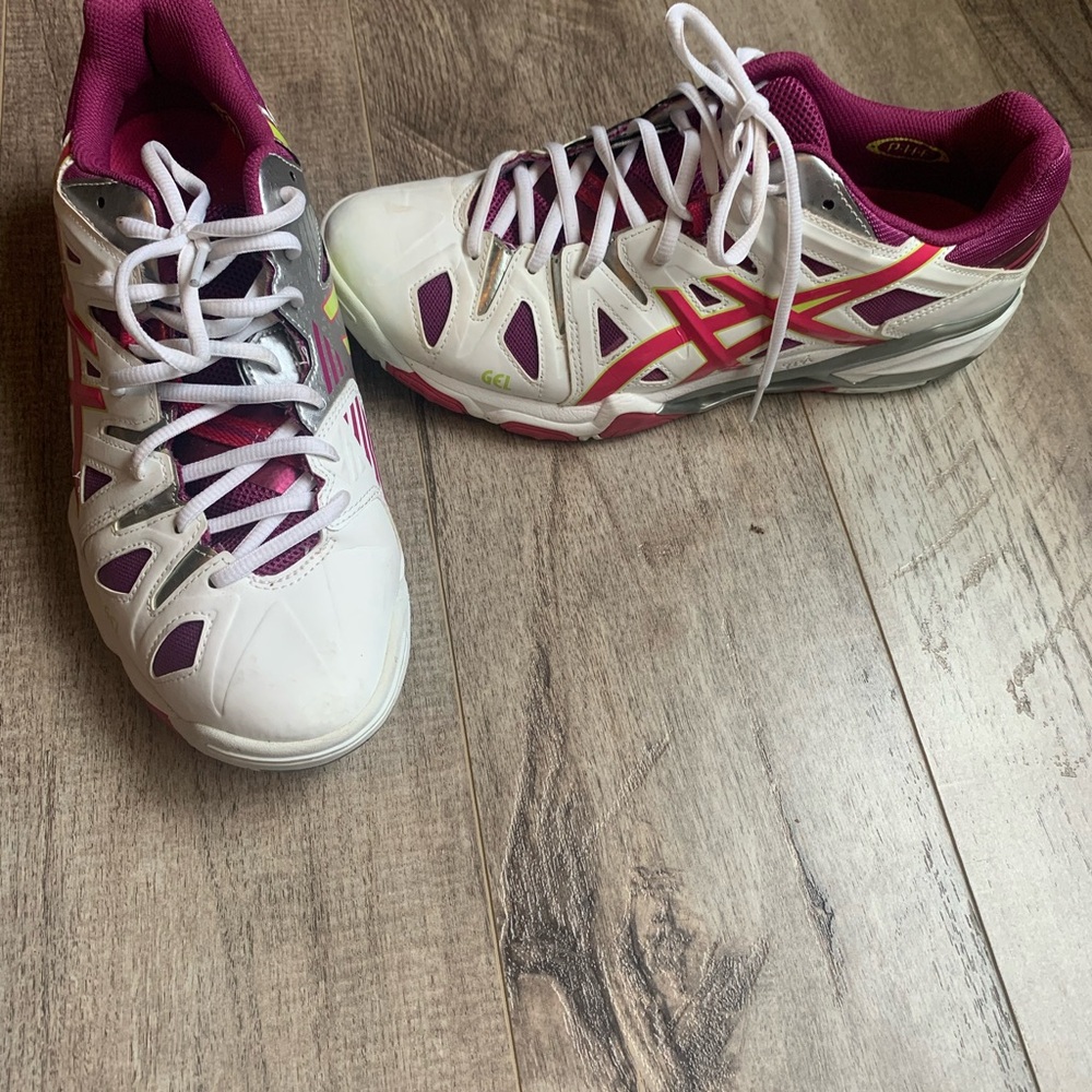 Asics Trainers Womens White Purple US Size 10.5 Gel-Sensei 5 MT B452Y